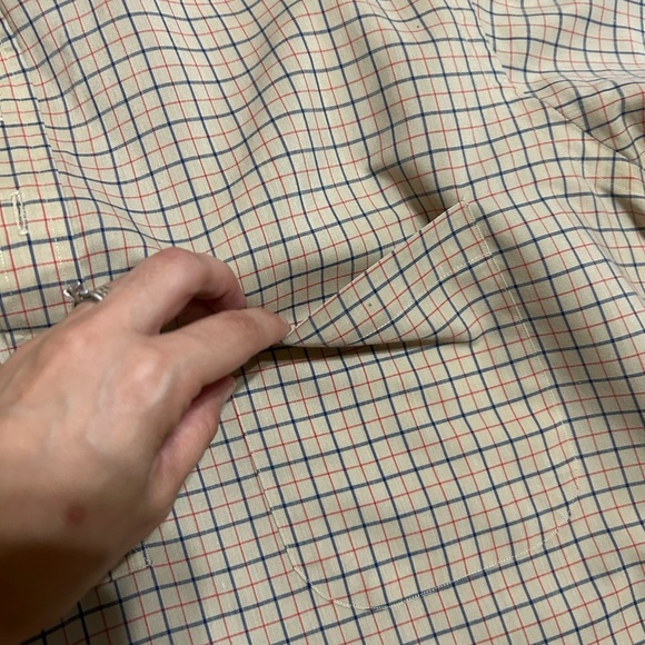 Vintage 70s Lord Jeff 100% Cotton Size Large Checkered Retro Shirt - Picture 3 of 10